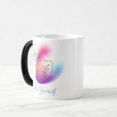 Wees jezelf: schitter magische mok (Voorkant links)