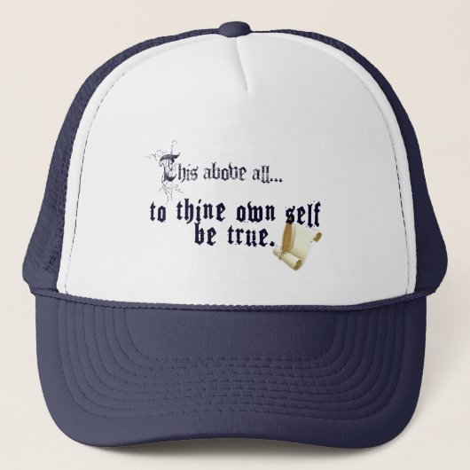 Wees jezelf - Shakespeare Quotes Hoed Trucker Pet (Voorkant)