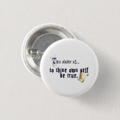 Wees jezelf - Shakespeare Quotes Knop Ronde Button 3,2 Cm (Voorkant /achterkant)