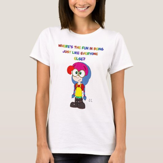 Wees jezelf shirt (Voorkant)