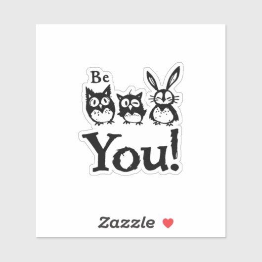 Wees jezelf sticker (Vel)