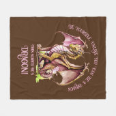 Wees jezelf tenzij je een draak kunt zijn! fleece deken (Voorkant (Horizontaal))