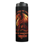 Wees jezelf, tenzij je een draak kunt zijn thermosbeker (Voorkant)