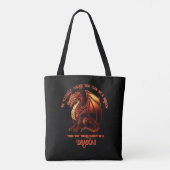 Wees jezelf, tenzij je een draak kunt zijn tote bag (Achterkant)