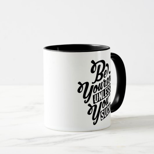 Wees jezelf, tenzij je grappig bent mok (Voorkant rechts)