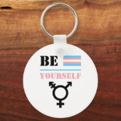 Wees jezelf | Trans Pride Sleutelhanger (Voorkant)