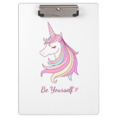 Wees jezelf Unicorn Klembord (Voorkant)