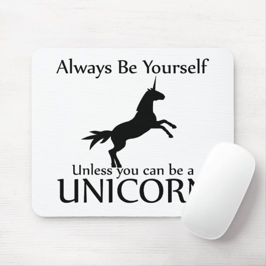 Wees jezelf Unicorn Muismat (Met muis)