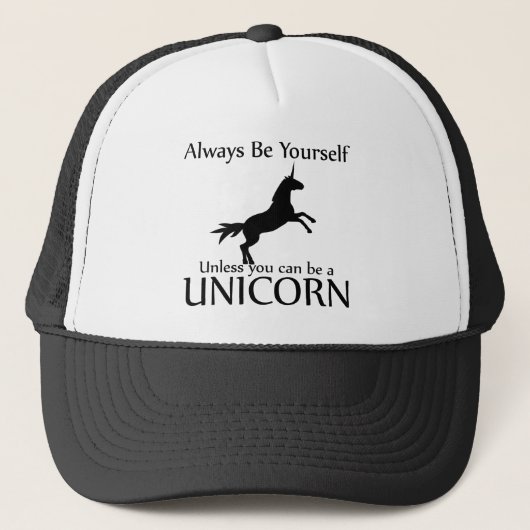 Wees jezelf Unicorn Trucker Pet (Voorkant)