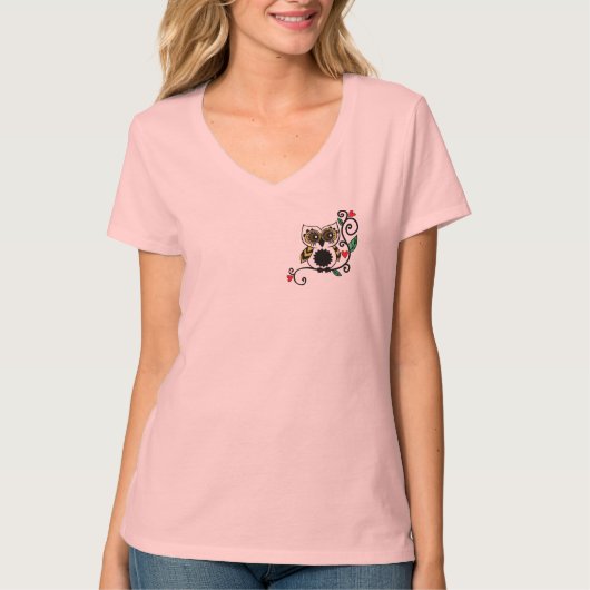 Wees jezelf V nekshirt T-shirt (Voorkant)