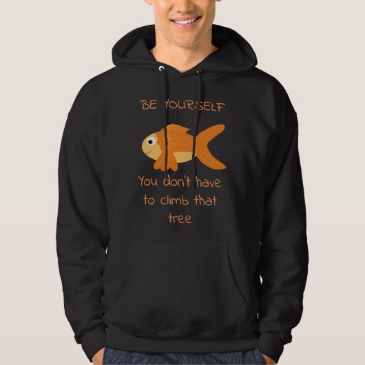 Wees jezelf, vis klimt in bomen hoodie (Voorkant)