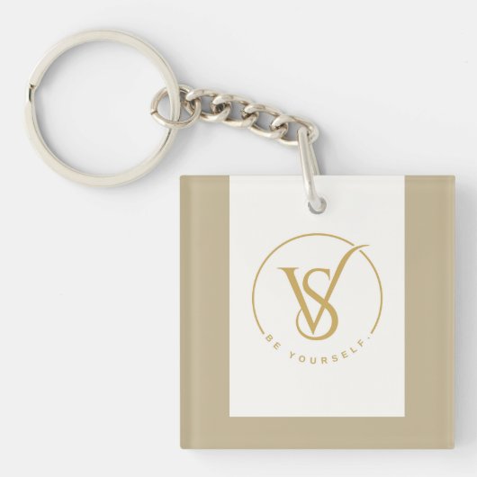 Wees Jezelf VS Monogram Logo Sleutelhanger (voorkant)
