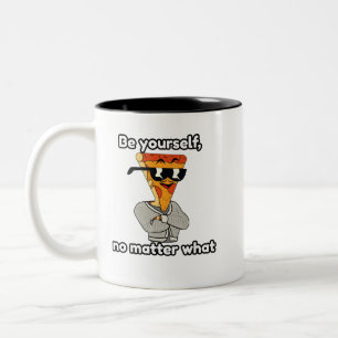 Wees jezelf, wat er ook gebeurt tweekleurige koffiemok