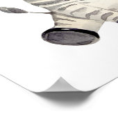 Wees jezelf waterverf baby zebra poster (Hoek)