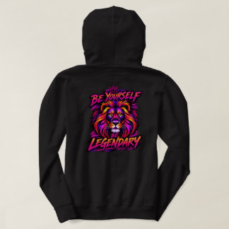 Wees jezelf, wees legendarische leeuw oranje & roz hoodie