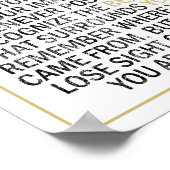 Wees jezelf, wees onverdiend, leef het leven Inspi Poster (Hoek)