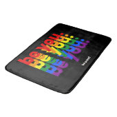 Wees jezelf, wees trots LGBTQ Pride Regenboog Lesb Badmat (Gekanteld)