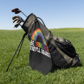 Wees jezelf, ze passen LGBTQ Rainbow Gay Pride aan Golfhanddoek (Groen)