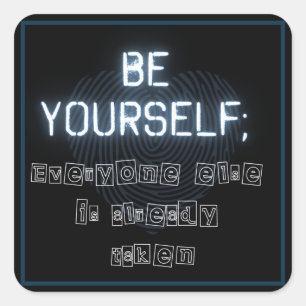 Wees jezelf zelf vierkant ticker vierkante sticker
