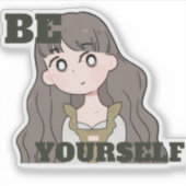 Wees jezelf – Zelfliefde & Zelfvertrouwen  Sticker (Voorkant)