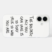 Wees jezelf, zonder je te verontschuldigen Case-Mate iPhone case (Achterkant (horizontaal))