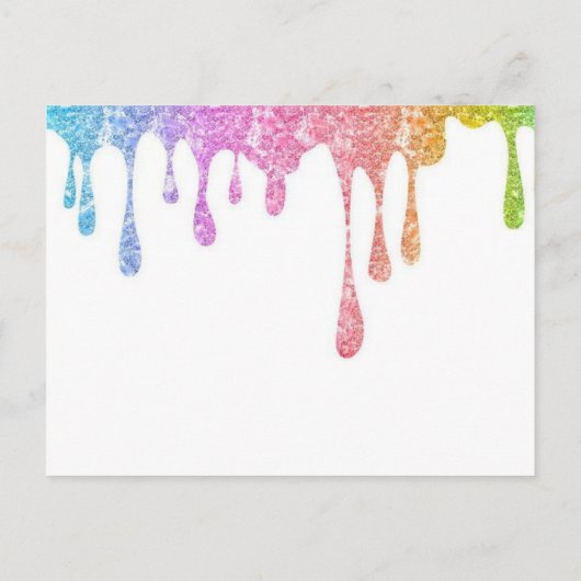 Wees jij! Briefkaart voor kleurrijke/verfdrip (Achterkant)