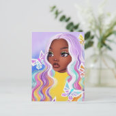 Wees jij! Briefkaart voor kleurrijke/verfdrip (Staand voorkant)