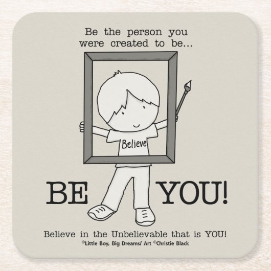 Wees jij! kartonnen onderzetters (Voorkant)