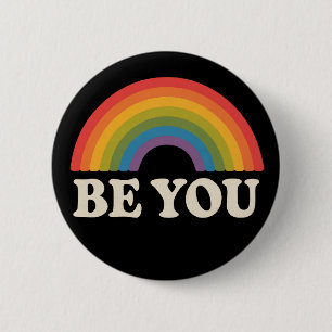 Wees jijzelf Homobeweging Pride LGBTQ Bondgenoot R Ronde Button 5,7 Cm