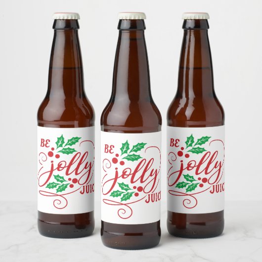 Wees Jolly Juice Christmas Cheer Bierfles Bier Etiket (Flessen)