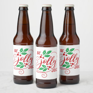 Wees Jolly Juice Kerstmis Cheer Beer Bottle Bier Etiket