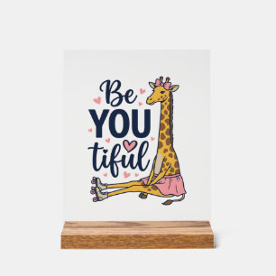 Wees Jouw Prachtige Giraffe Roller Skate Vintage T Acryl Bord