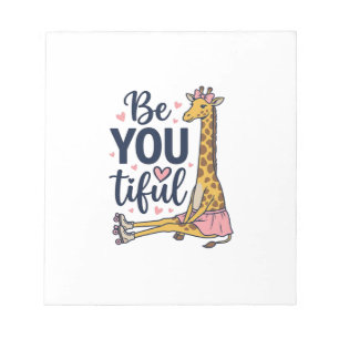 Wees Jouw Prachtige Giraffe Roller Skate Vintage T Notitieblok