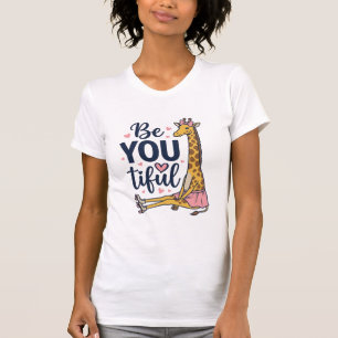 Wees Jouw Prachtige Giraffe Roller Skate Vintage T T-shirt