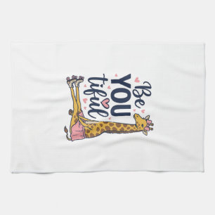 Wees Jouw Prachtige Giraffe Roller Skate Vintage T Theedoek