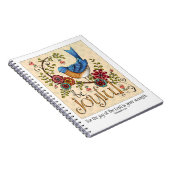 Wees Joyful Bluebird Spiral notebook Notitieboek (Rechterzijde)