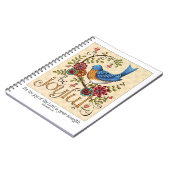 Wees Joyful Bluebird Spiral notebook Notitieboek (Linkerzijde)