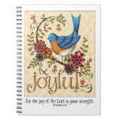 Wees Joyful Bluebird Spiral notebook Notitieboek (Voorkant)