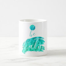 Wees kalm en bevestigend, typografie, citeer kunst