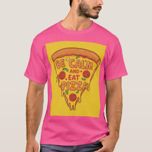 Wees kalm en eet een pizza T-shirt