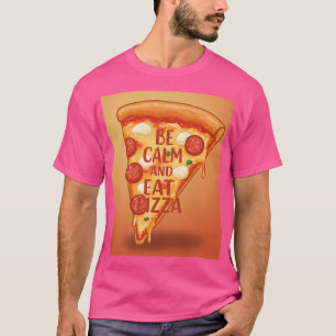 Wees kalm en eet een pizza T-shirt
