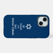 Wees kalm en zeg het Hoesje van de israël Samsung  iPhone 15 Case (Achterkant horizontaal)