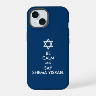 Wees kalm en zeg het Hoesje van de israël Samsung  iPhone 15 Case