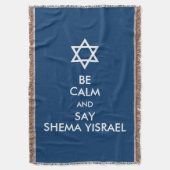 Wees kalm en zeg Shema Yisrael Deken (Voorkant Verticaal)