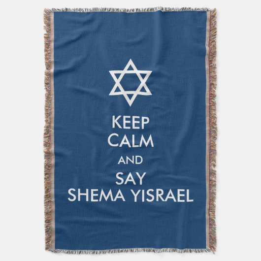 Wees kalm en zeg Shema Yisrael Deken (Voorkant Verticaal)