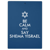 Wees kalm en zeg Shema Yisrael Klembord (Achterkant)