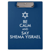 Wees kalm en zeg Shema Yisrael Klembord (Voorkant)