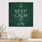 Wees kalm en zen op door helende liefde groen post poster (Keuken)