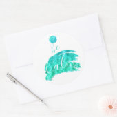 Wees kalm kalmerende bevestiging typografie citaat ronde sticker (Envelop)