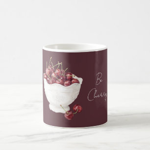 Wees kersenkom met fruit koffiemok